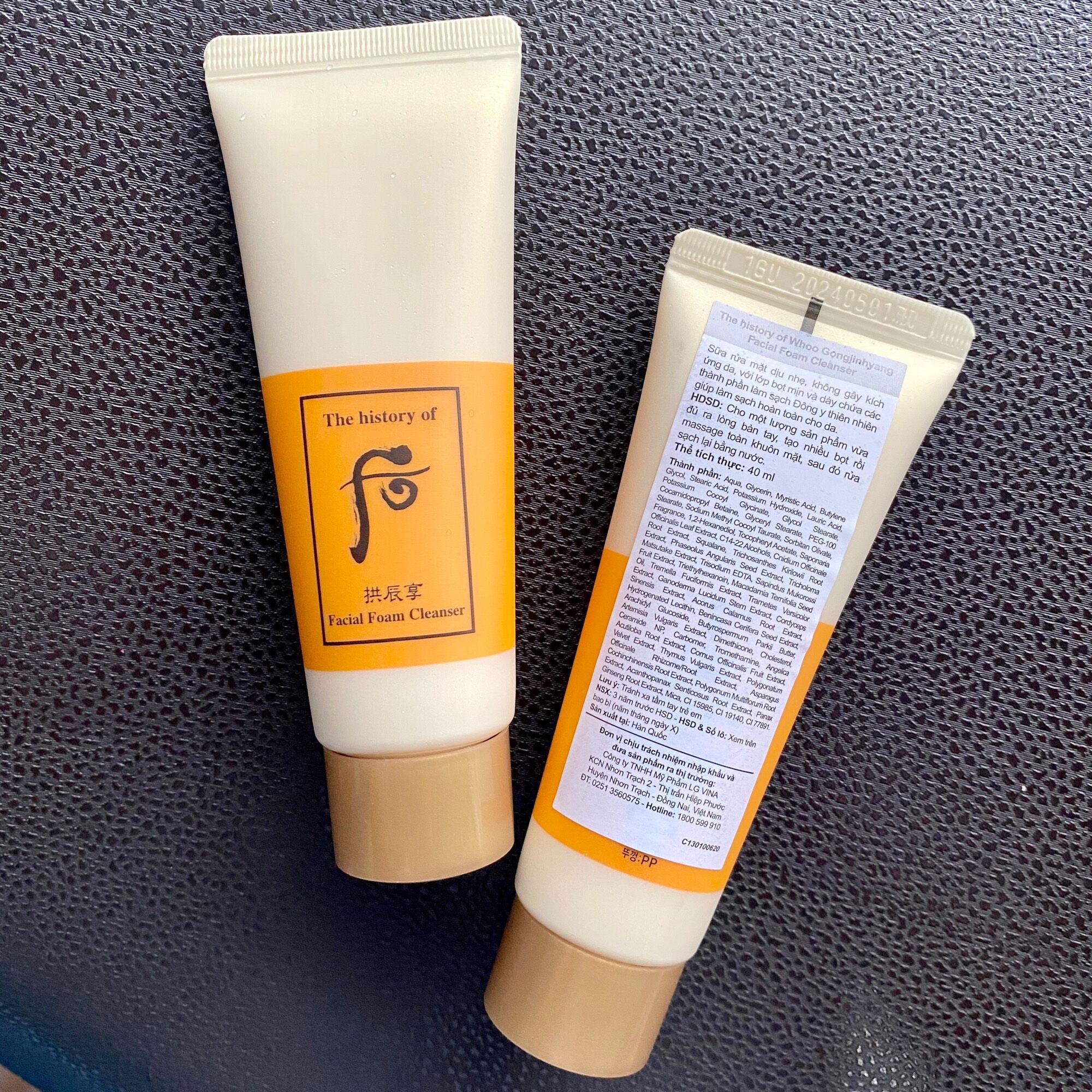 [HCM] - Sữa Rửa Mặt Whoo Vàng Chứa Nhân Sâm 40Ml Date 2025