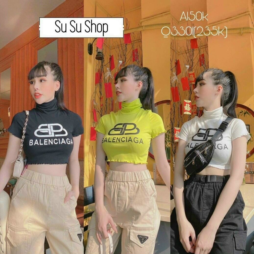 Áo Cổ Lọ Croptop BaLenn