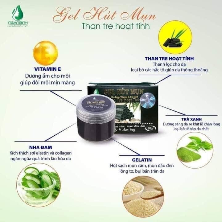 Gel hút mụn than tre hoạt tính NGÂN BÌNH