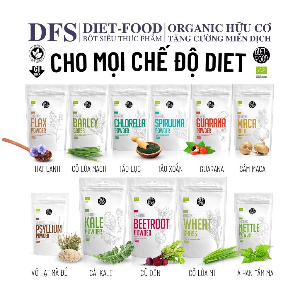[Tách lẻ 50g]Bột vỏ hạt mã đề Psyllium hữu cơ Diet Food