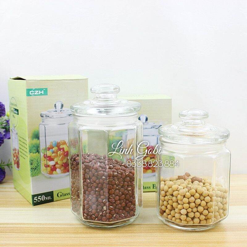 Lọ thủy tinh đựng gia vị , lọ lục lăng