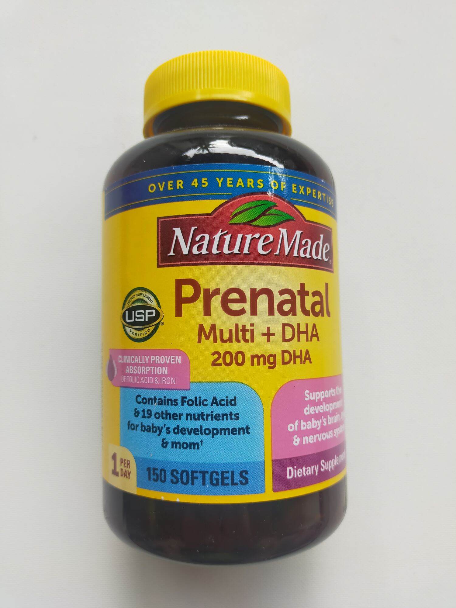 Vitamin bổ bầu prenatal + dha nature made - 150v: mỹ