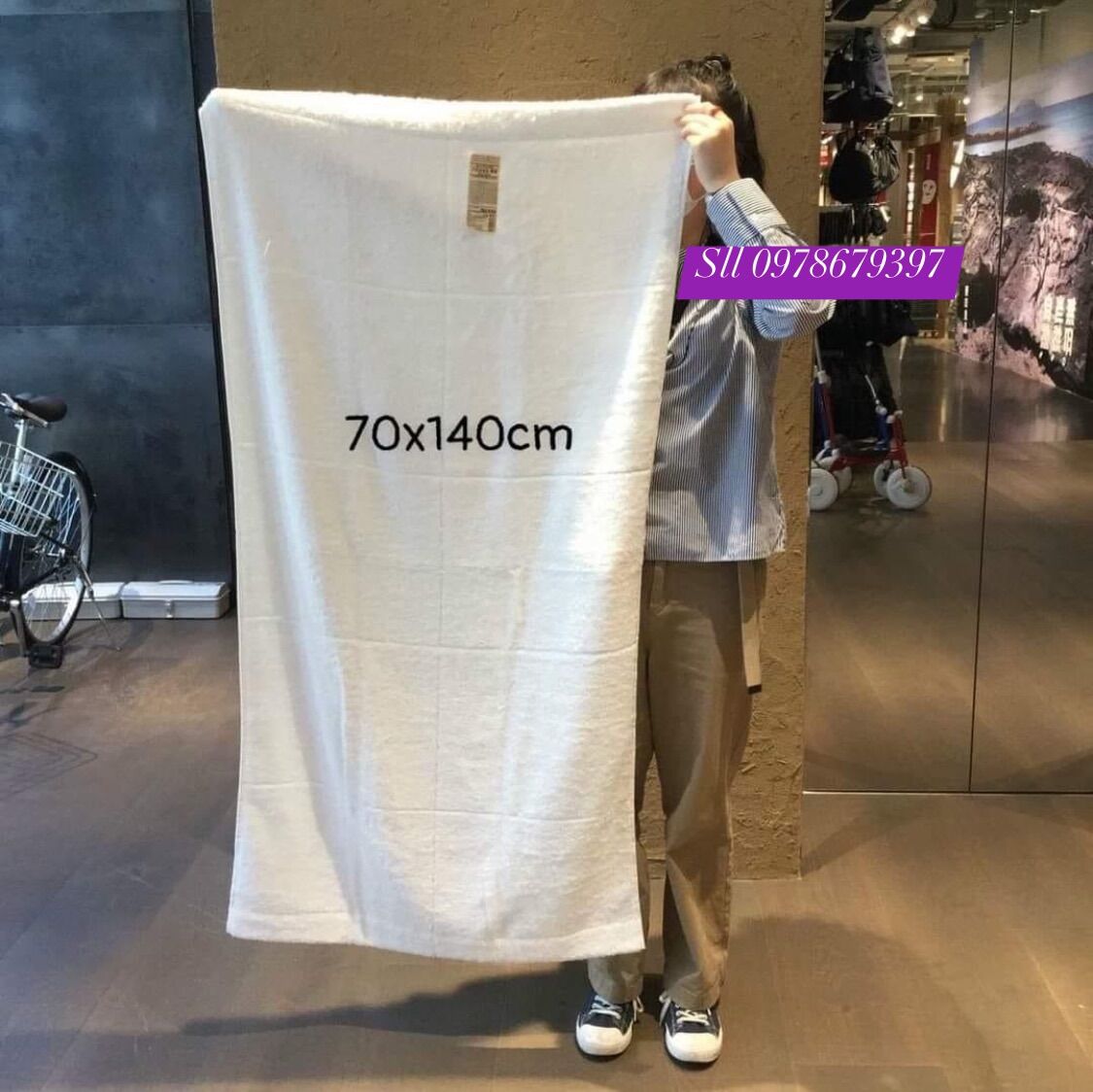 Khăn tắm muji, khăn tắm khách sạn , khăn tắm trắng 70x140cm . khăn tắm khổ lớn . khăn tắm cotton organic 100%