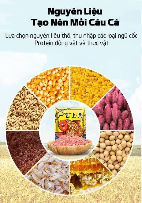 Mồi Câu Cá Chép, Diếc, Trắm, Rô Phi SHU XIANG