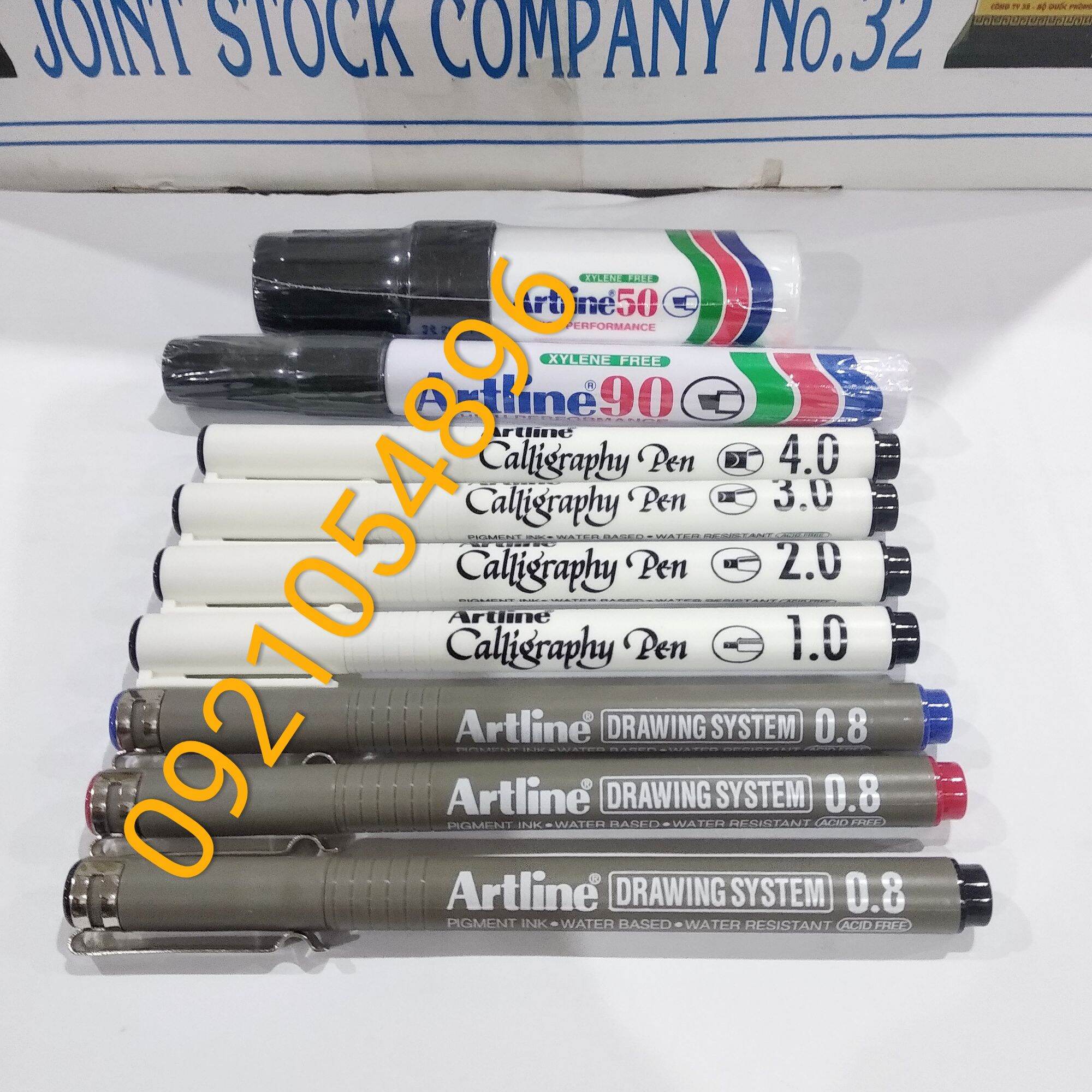 Bút vẽ tham mưu, kỹ thuật thư pháp Artline