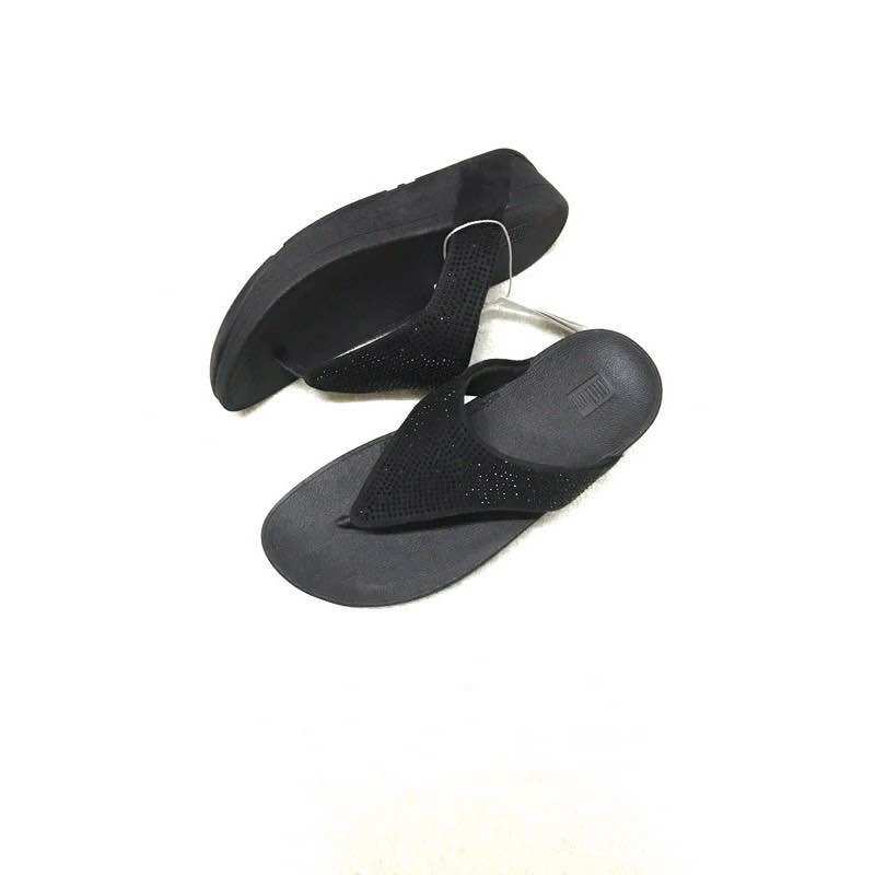 Dép fitflop kẹp ủi đá  đen vnxk