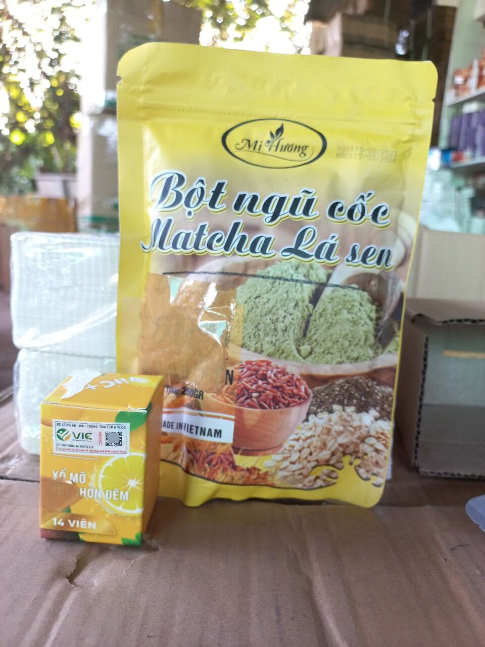 Bột ngũ cốc matcha lá sen mị hương giảm cân