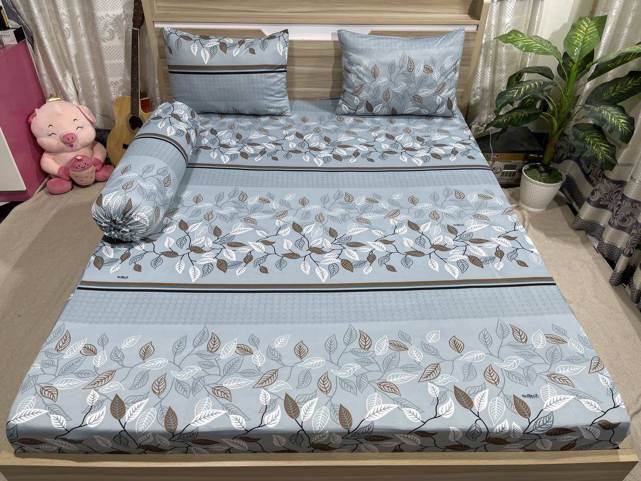 Bộ drap ga thun hàn quốc 4 món mẫu mới