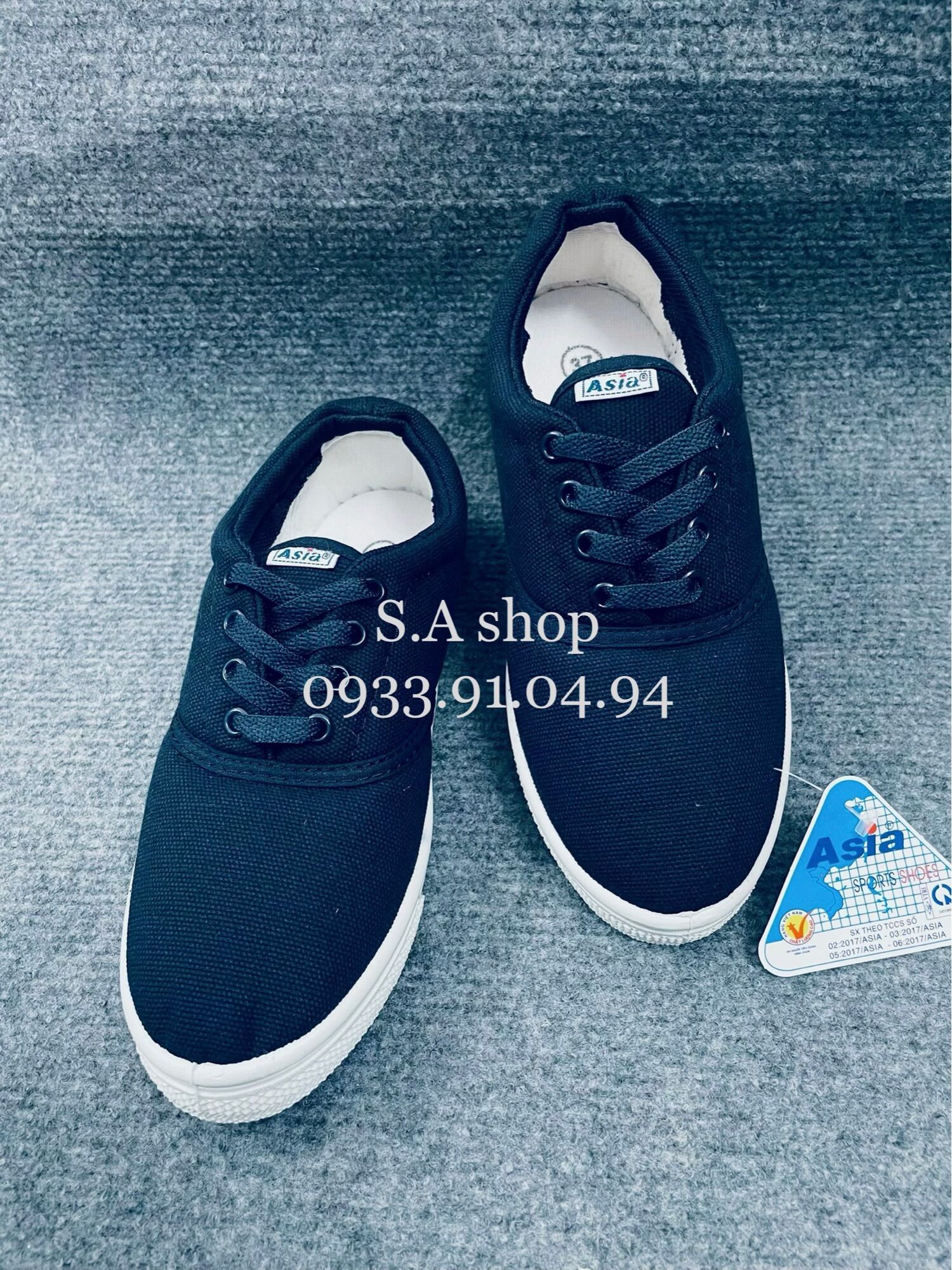 Giày thể thao Cột NỮ vải Xanh thể dục Asia