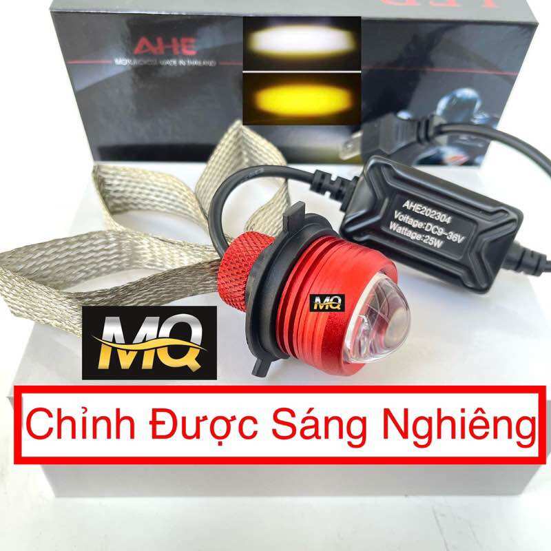 ĐÈN PHA LED BI CẦU MINI RUBY MẪU MỚI CAO CẤP COST VÀNG PHA TRẮNG + BẢO HÀNH 12 THÁNG ĐỔI MỚI ( 1 ĐÈN)
