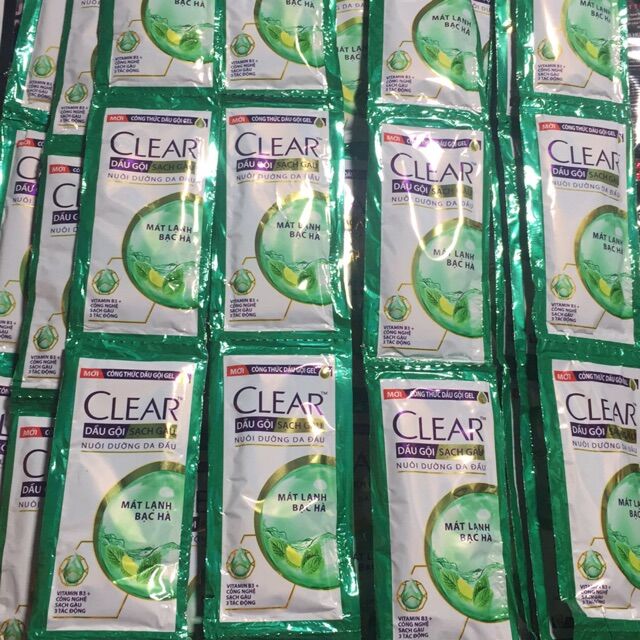 Combo 5 dây dầu gội Clear 10gói/ dây