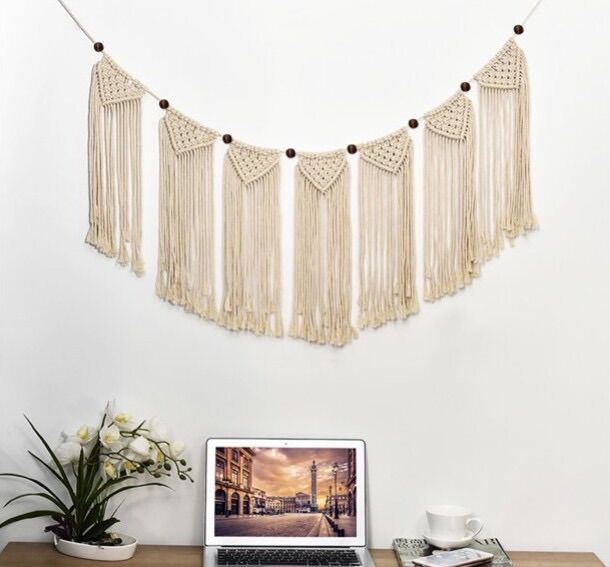 Rèm trang trí macrame handmade, phong cách Bohemian