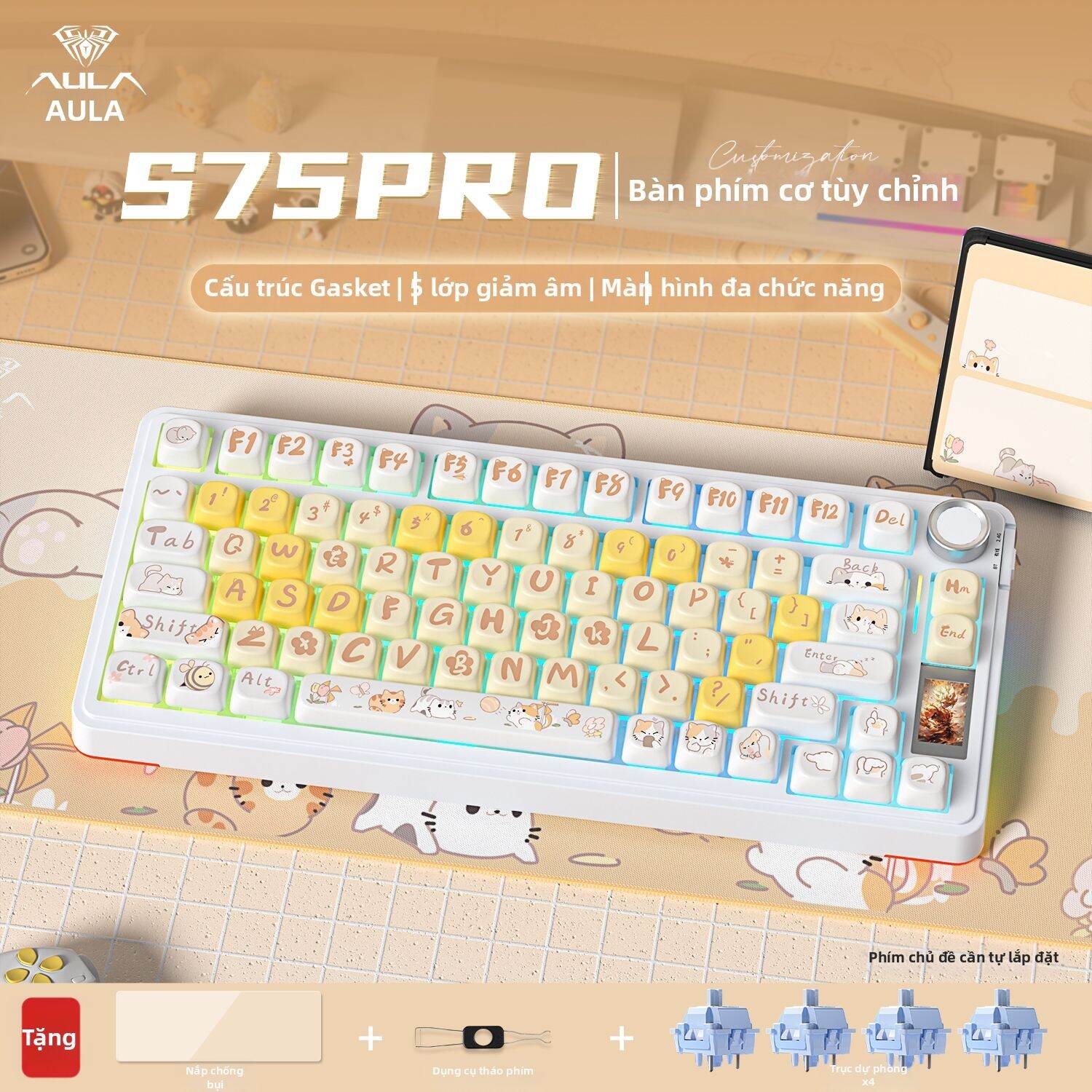 ESPORTS LIVNG MUSEUM | Bàn Phím Cơ Chơi Game Compact 3 Chế Độ