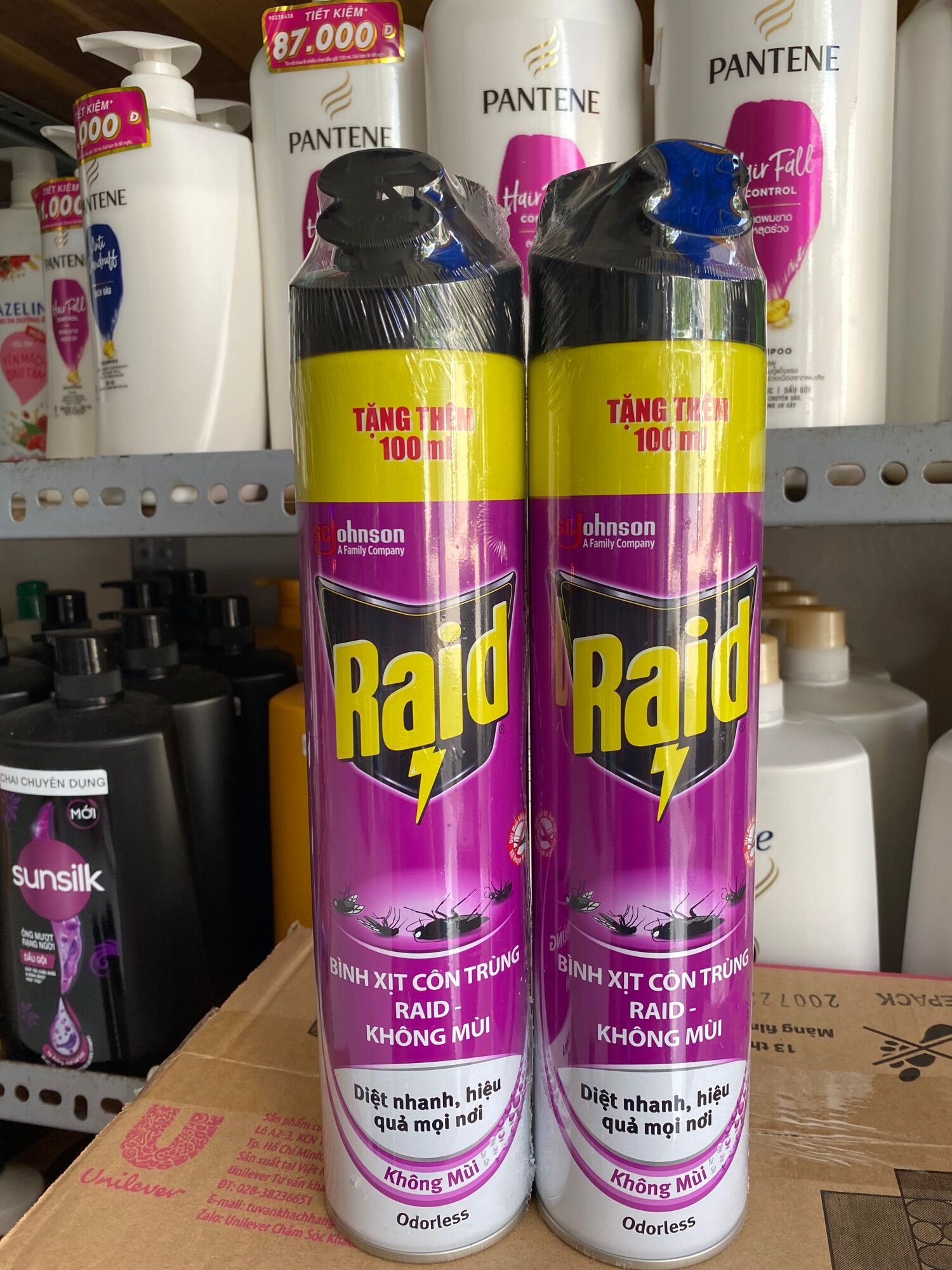 Bình xịt côn trùng Raid Không Mùi 520ml