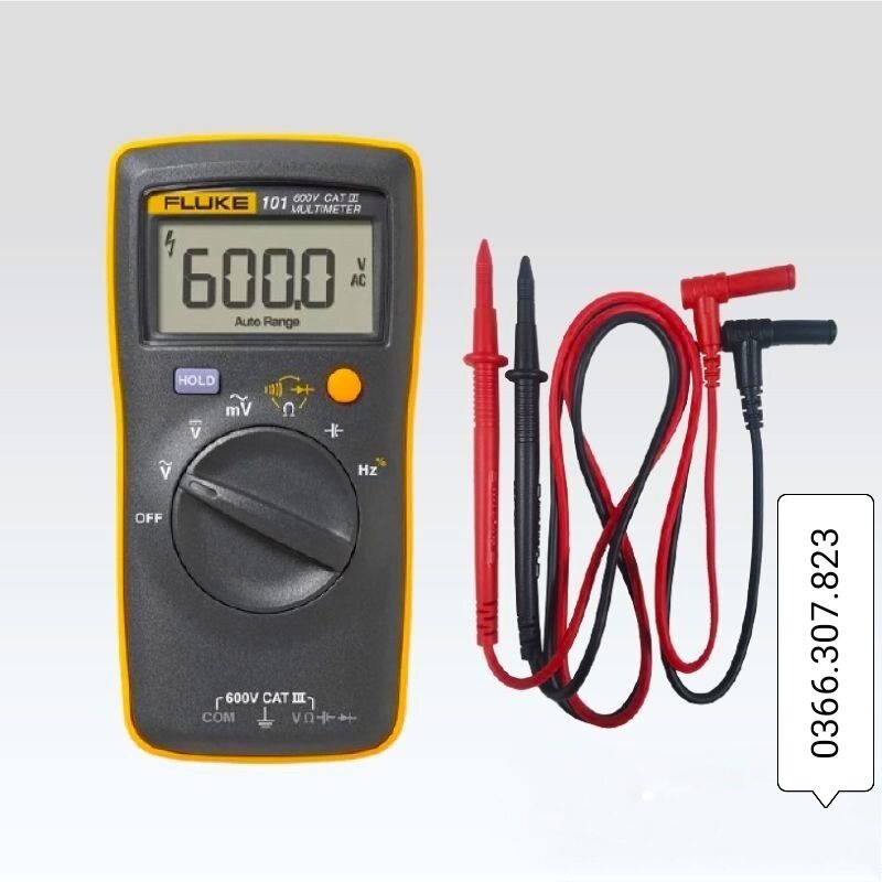 Fluke 101 Measures Frequency, Measures Capacitance, Pocket Watch