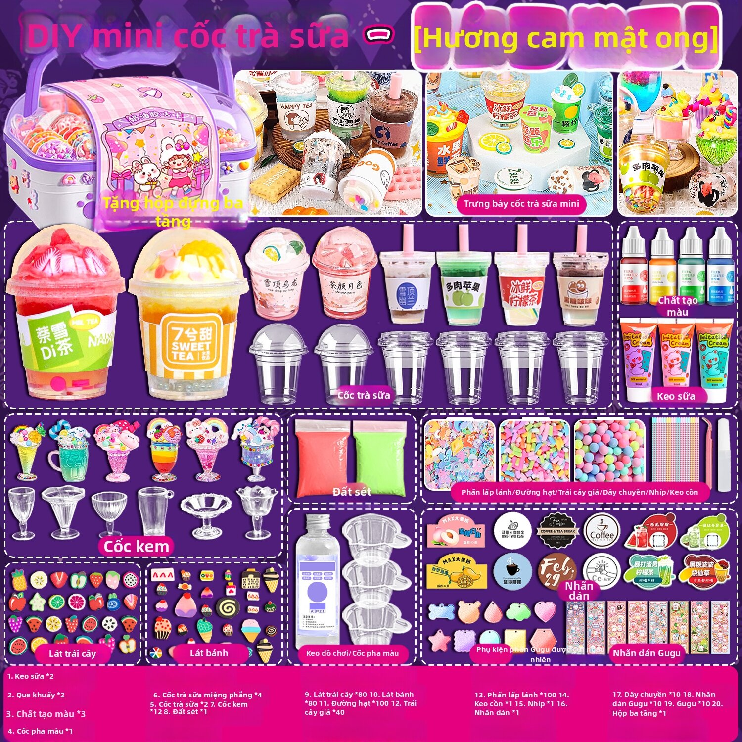 Bộ Đồ Thủ Công DIY Mini Tea Cup Dành Cho Trẻ Em Và Phụ Nữ Bộ Đồ Thủ Công Sáng Tạo Kem Nước Sữa Đồ Chơi Cho Bé Gái