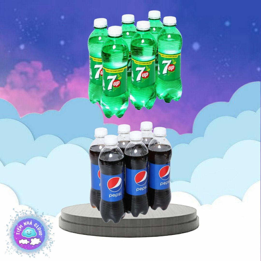 6 Chai nước ngọt 7up, pepsi