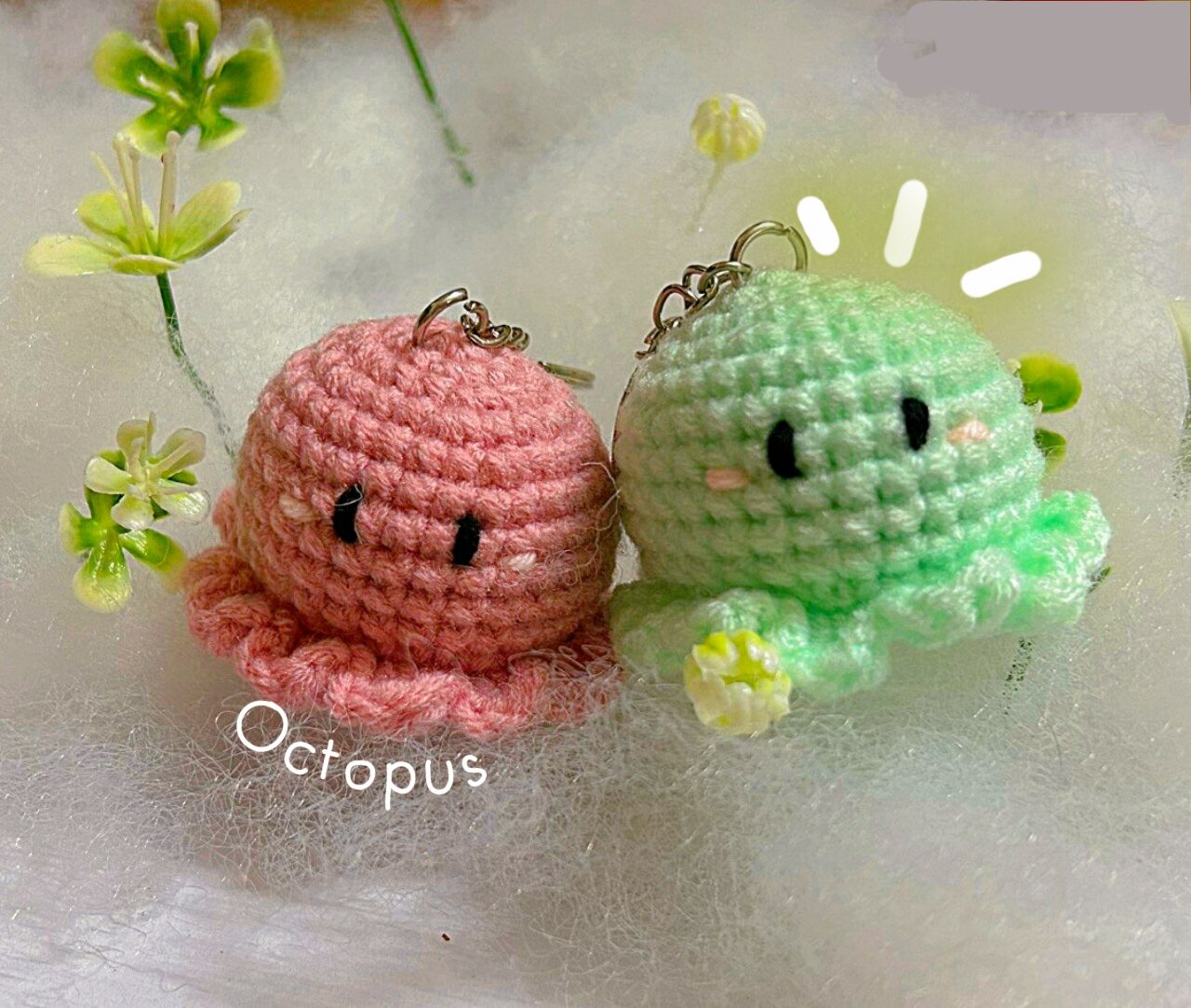 Móc khóa handmade bạch tuộc len nhỏ nhắn🐙🐙🐙