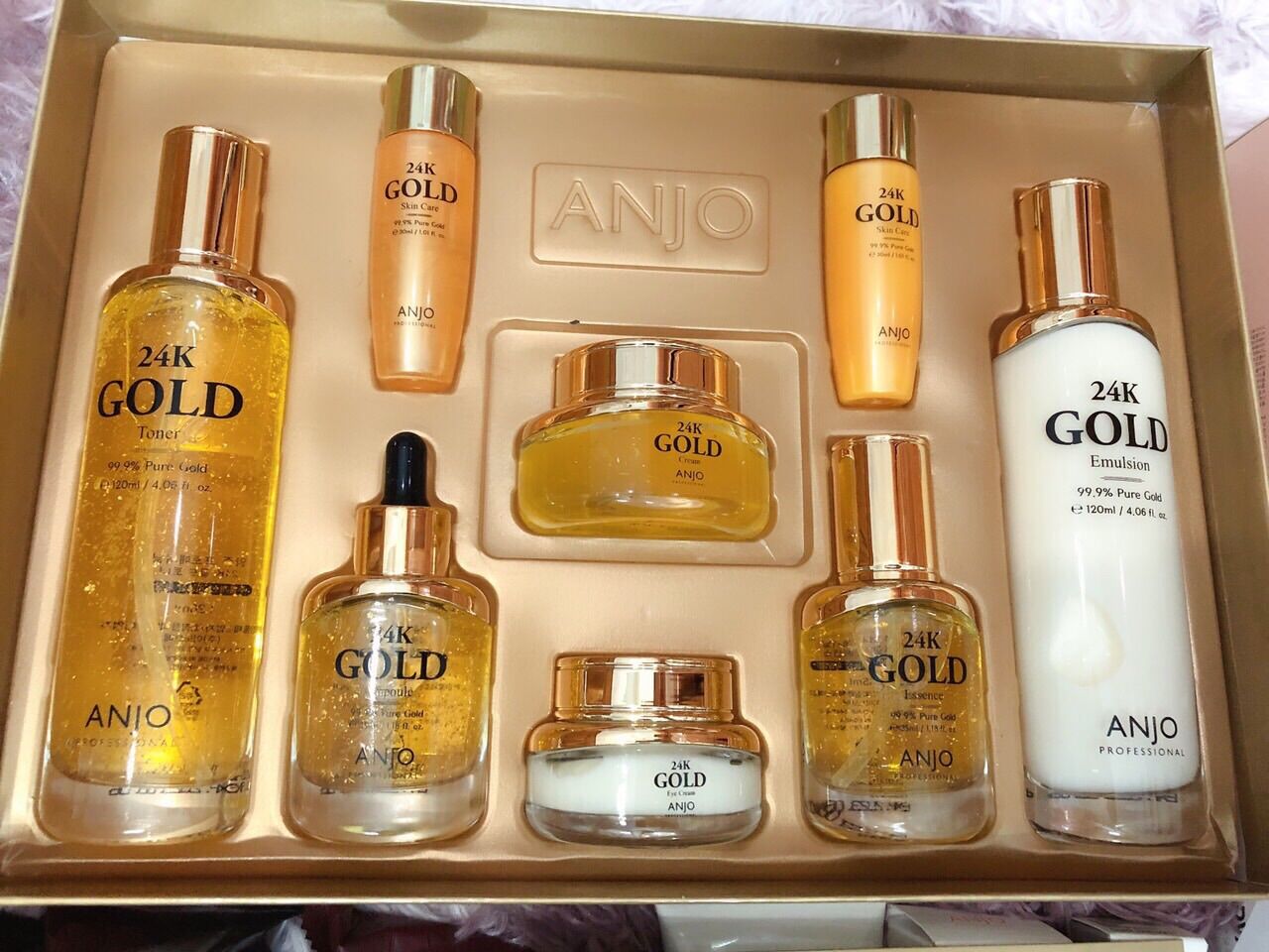 Full Bộ Set Dưỡng Da Tinh Chất Vàng 24K Anjo