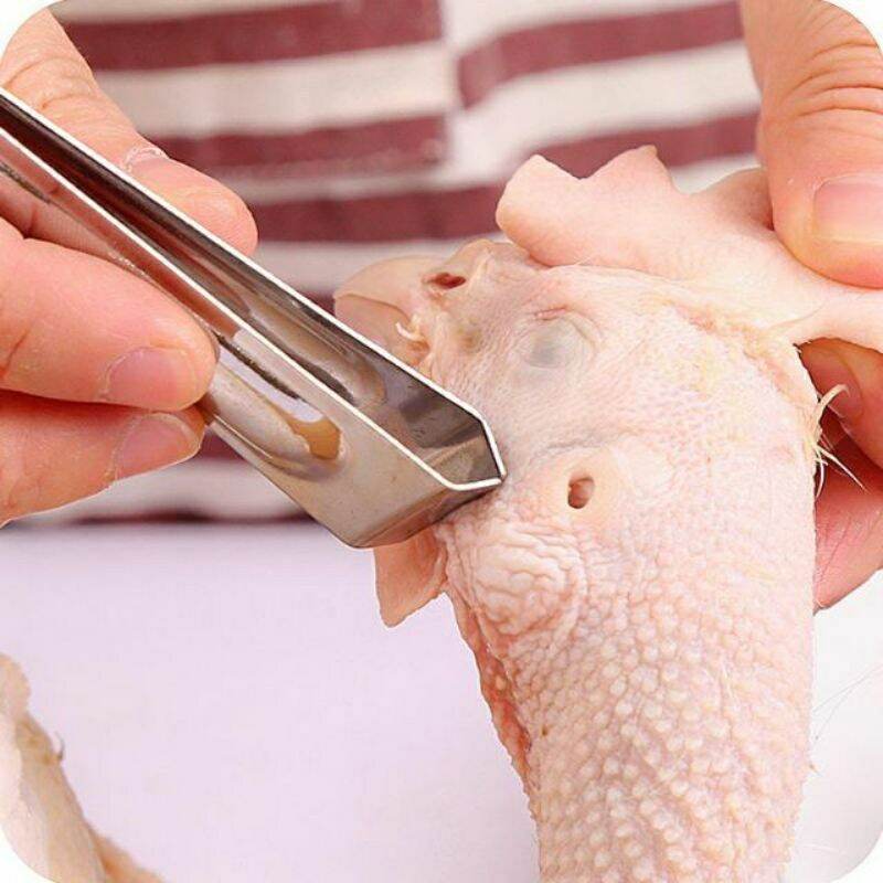 Combo 10 Chiếc Dụng Cụ Nhổ Lông Gà Kèm Dao Tỉa BằngThép Không Gỉ