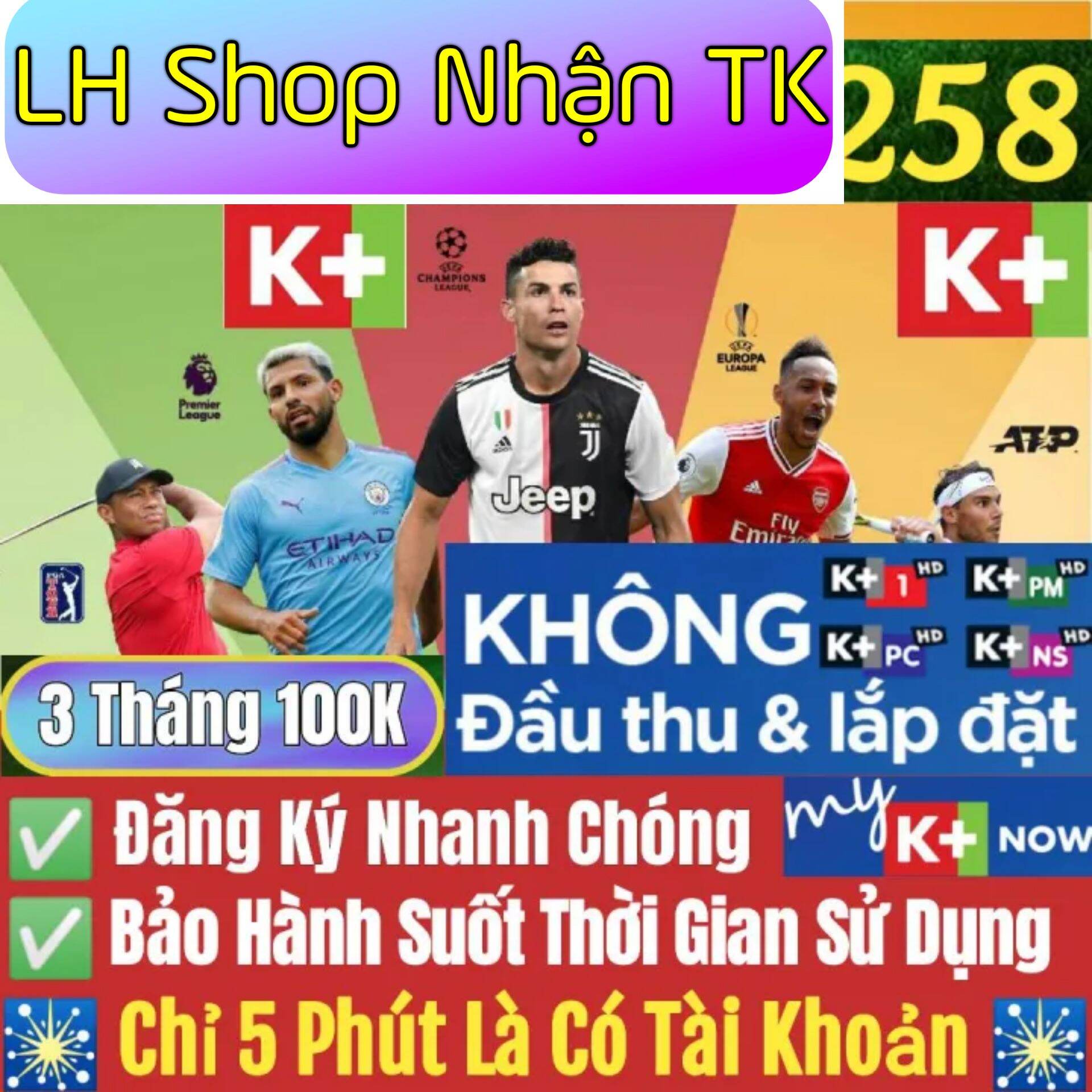Tài khoản my K+ 3 tháng xem bóng đá