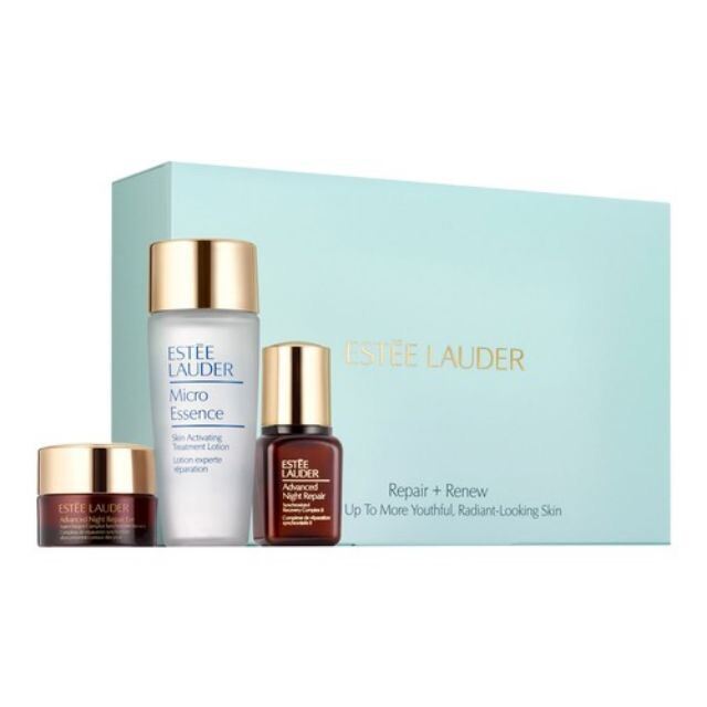 [Mini] Set 3 Món Dưỡng Da Cao Cấp Estee Lauder Repair + Renew Wake Up To More Youthful Radiant - Looking Skin