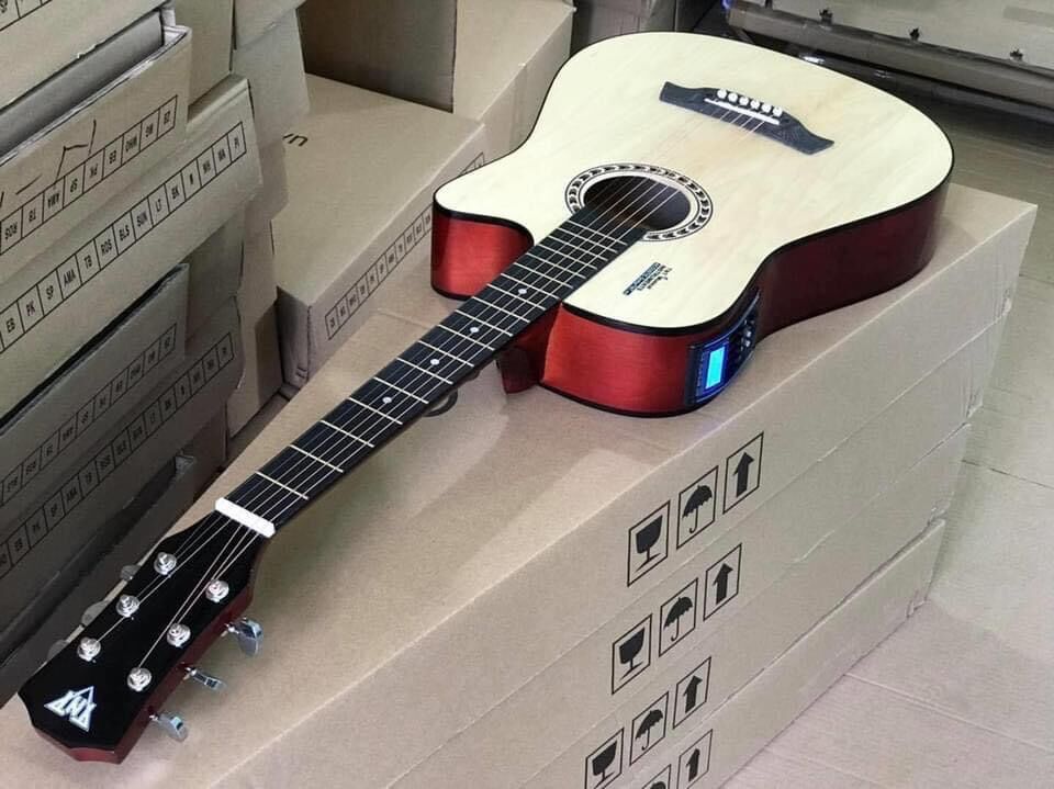 Đàn guitar acoustic T70 giá 1tr50k bản eq kết nối ra loa Đàn T70 size 38 dài 96cm