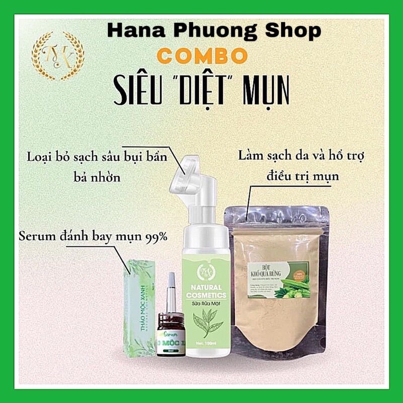 Combo thảo mộc xanh diệt mụn