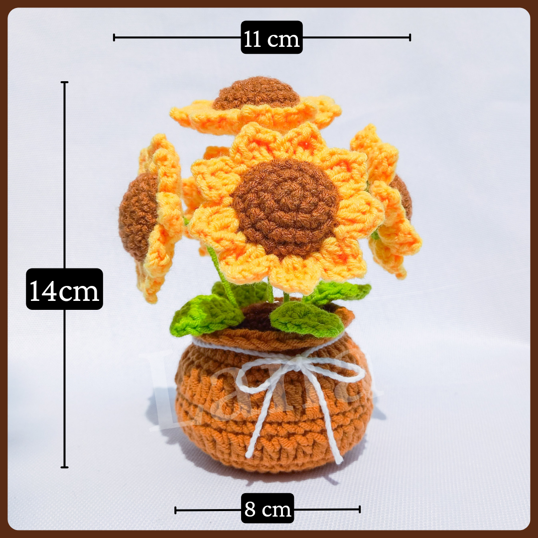Chậu hoa TULIP để bàn trang trí/quà tặng (size to)