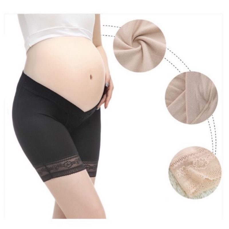 Quần mặc váy bầu cạp chéo(free size 45-75kg)