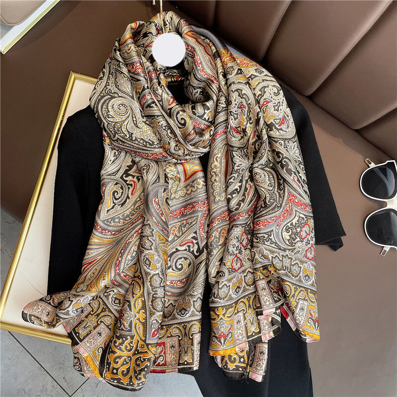 Thiết Kế Sang Trọng Nữ Màu Khăn Choàng Pashmina Lớn Hijabs Khăn Foulard Đi Biển Stoles Thời Trang Bọc Đầu Trang Trí Polyester