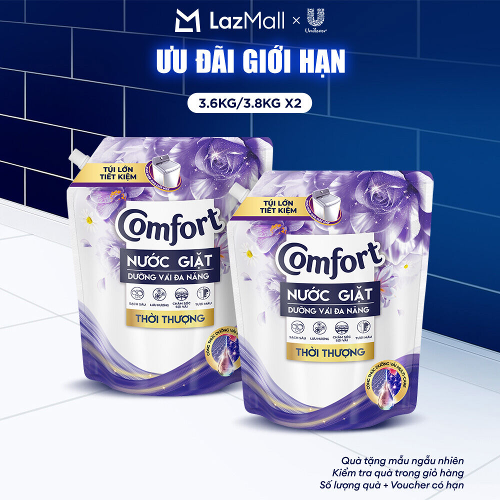   Livestream  - Combo 2 Nước Giặt Comfort Dưỡng Vải Đa Năng Thanh Lịch Thời thượng 3.6Kg   3.8Kg  bao bì tùy lô nhập hàng  