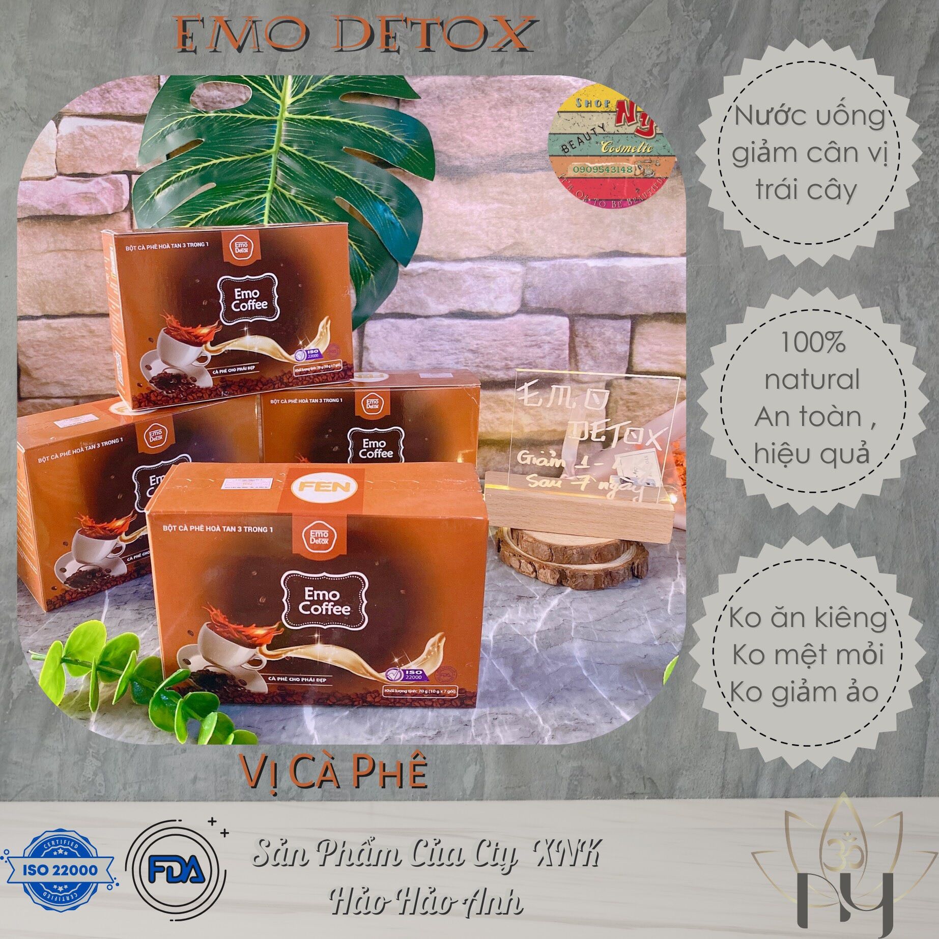 Cà Phê Giảm Cân Fen Emodetox - Emo coffee
