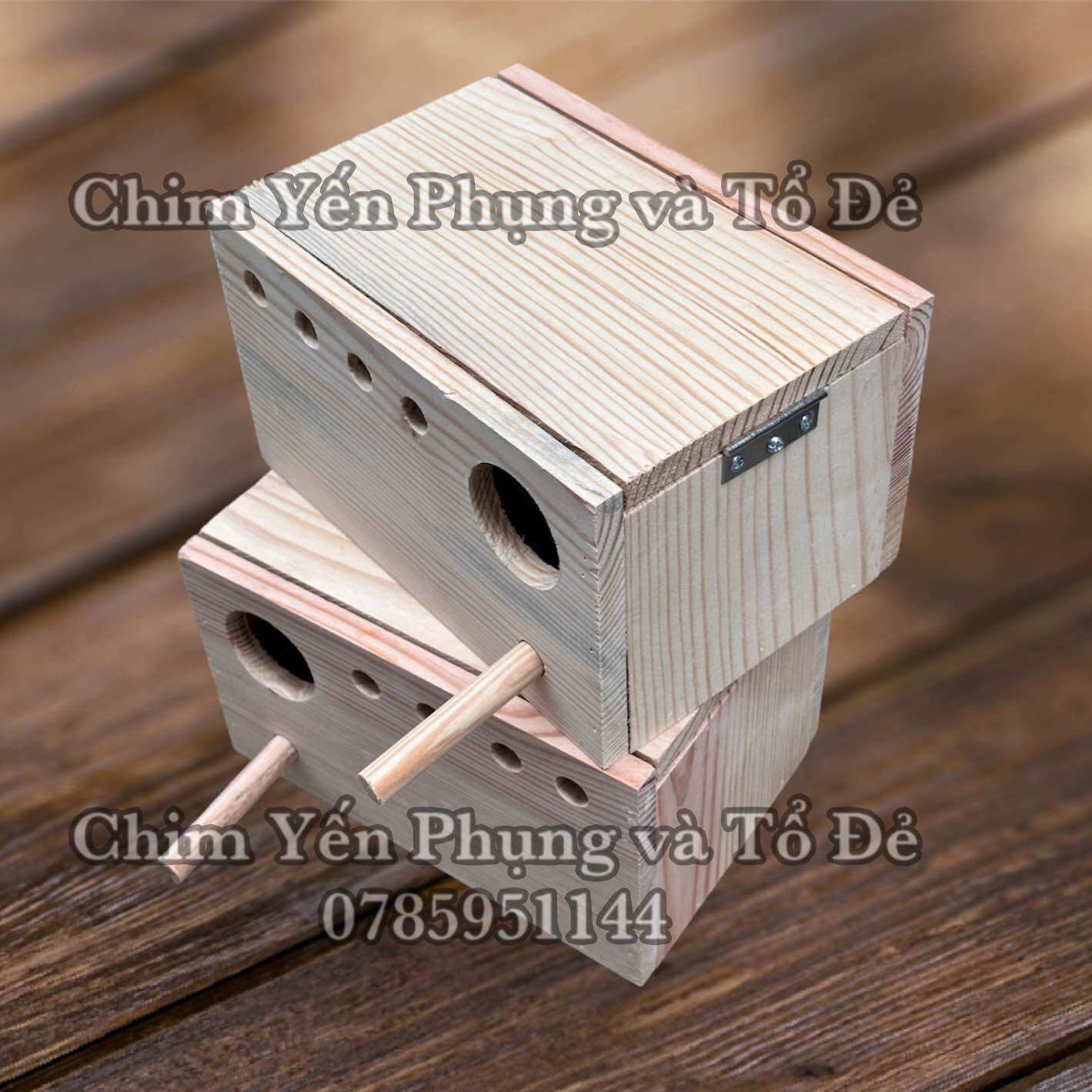 Combo 2 tổ đẻ cho chim Yến Phụng [mẫu cơ bản] chất liệu thông Mỹ.
