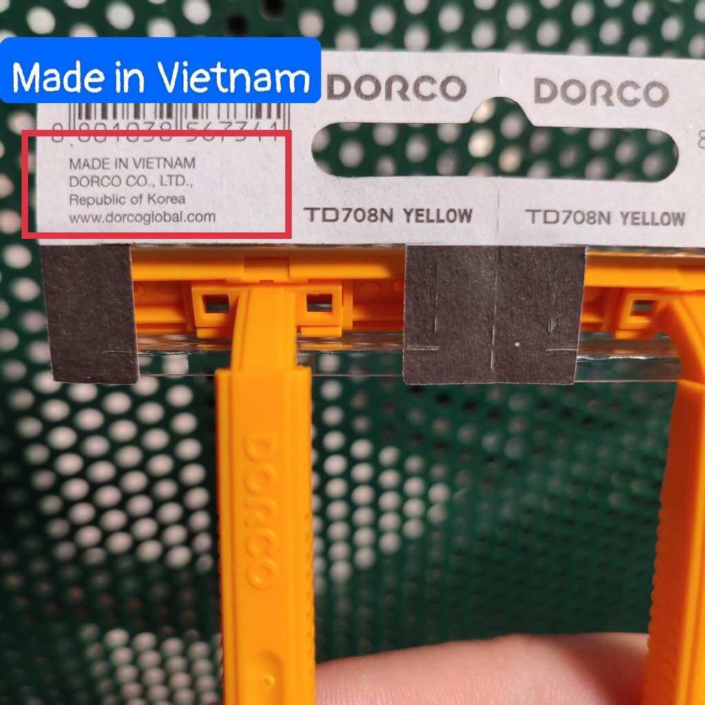 🍭Set 12 Cây Cạo Râu Dorco Vàng 2 Lưỡi, Bén