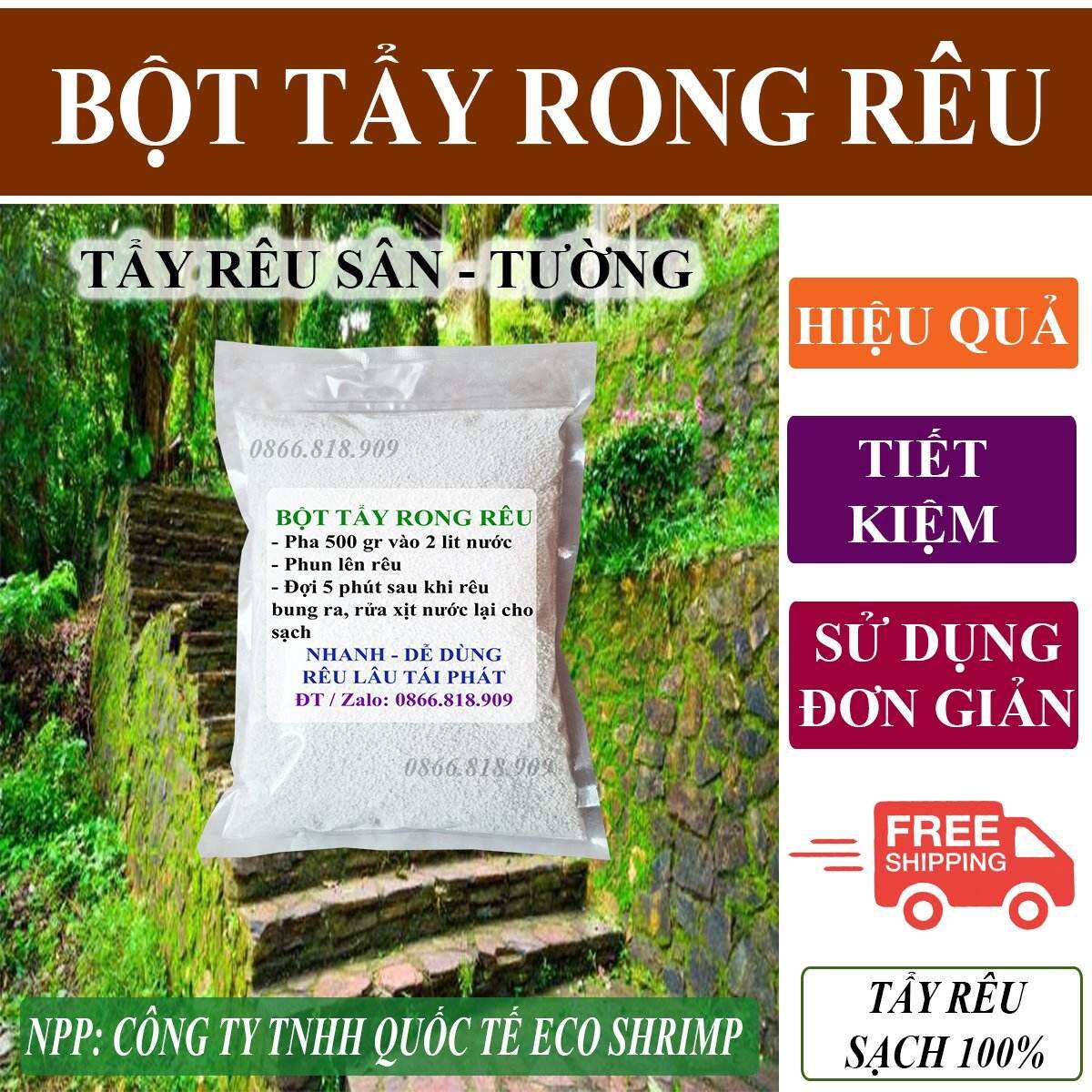 Túi 500gr Bột Tẩy Rong Rêu Thông Dụng - Tẩy Rêu Sạch 100%