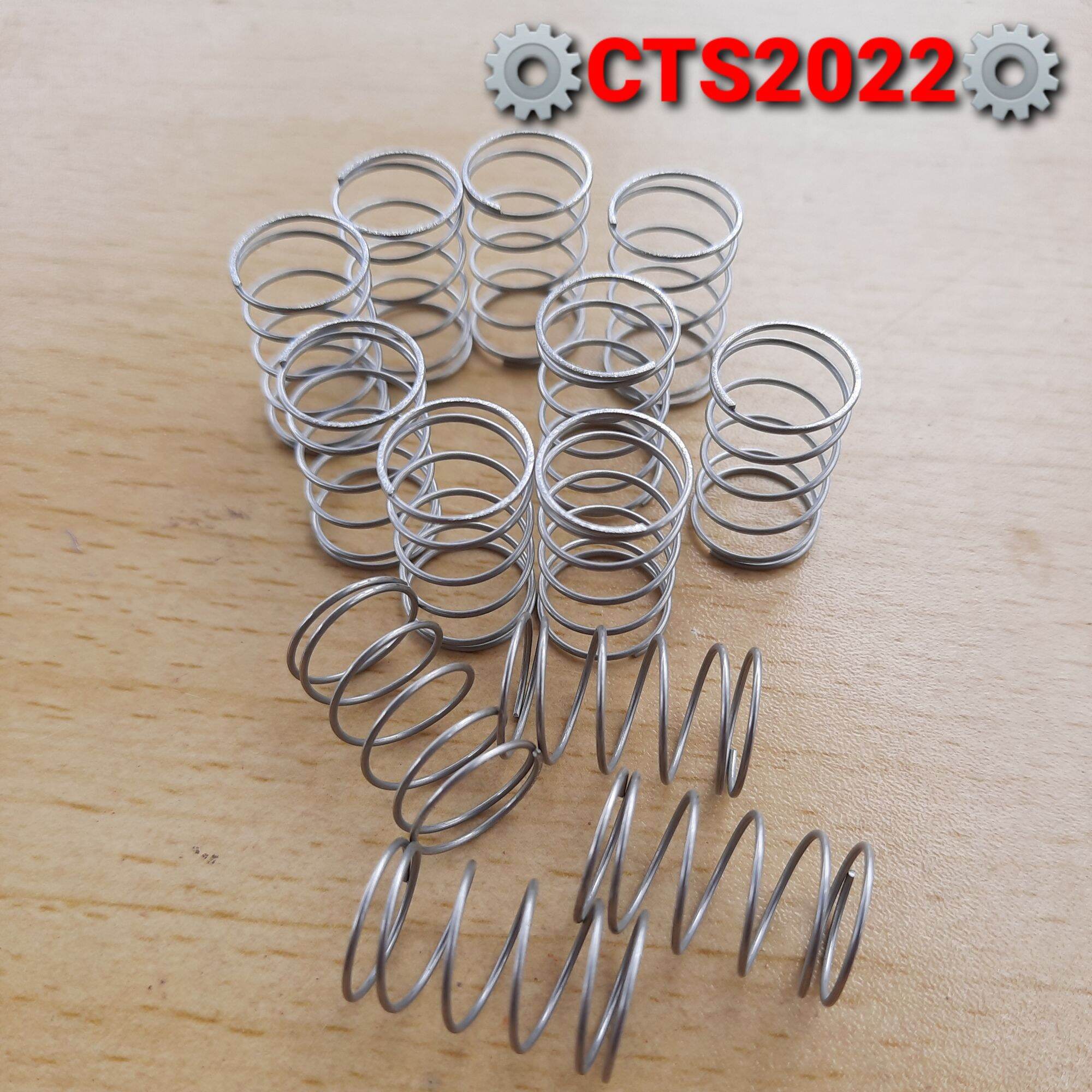 Set 2 lò xo nén inox phi 12.5mm sợi 0.6mm dài 20mm