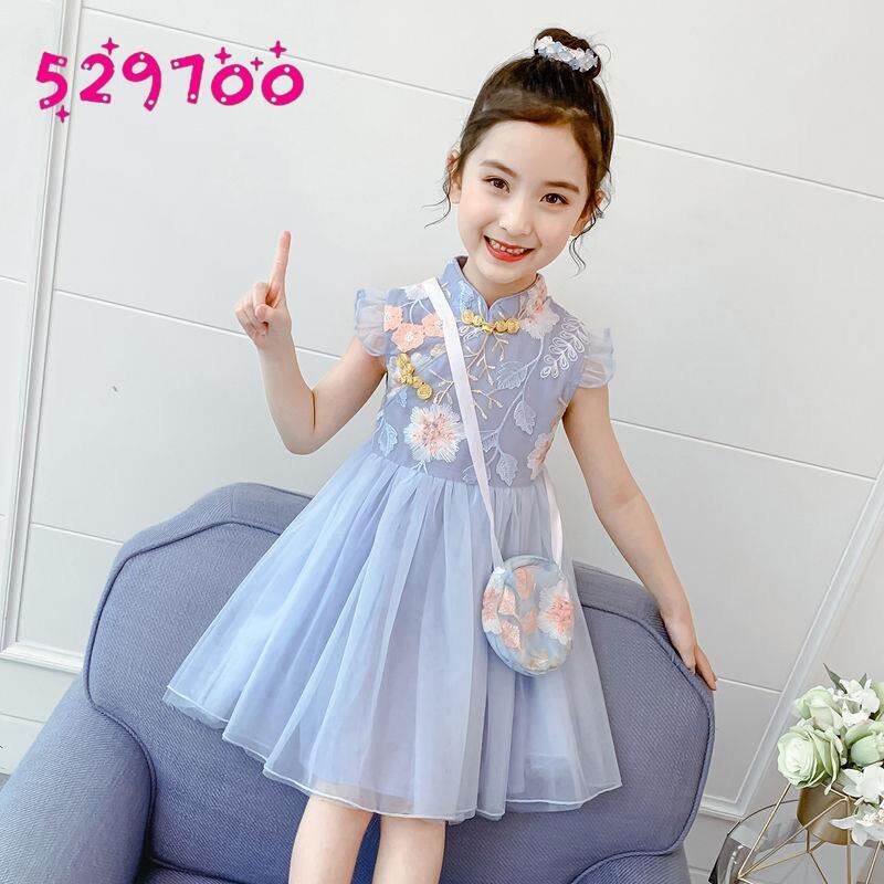 。 7 trẻ em 5 bé gái trang phục mùa hè váy liền thân mẫu mới 2021 6 cổ trang 4 bé gái 3 hán phục 10 váy công chúa 12 tuổi 8