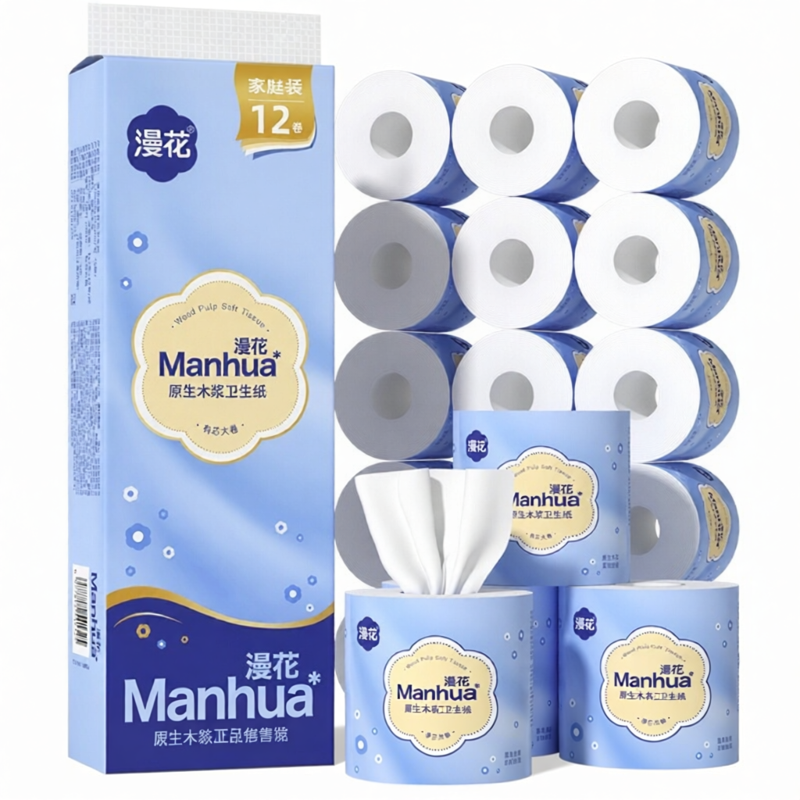 Màn Hoa Giấy Vệ Sinh Dày 5 Lớp Không Có Hương Thơm Có Cuộn Tròn Dùng Trong Gia Đình Giấy Vệ Sinh Dùng Một Lần Có Lõi