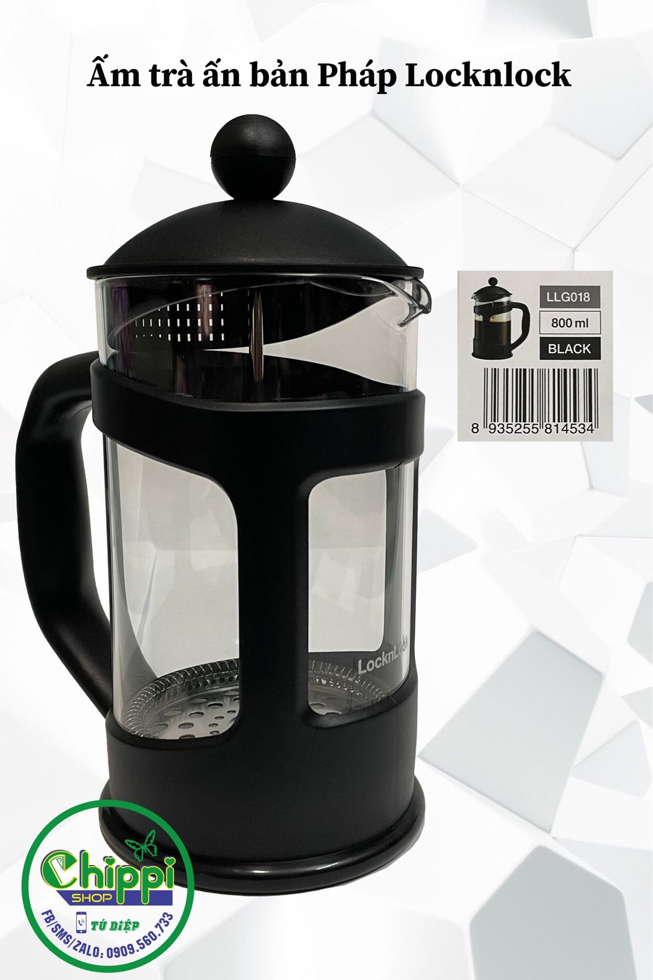 BÌNH PHA TRÀ - CAFE LOCK&LOCK 800ML FRENCH PRESSURE - LLG018