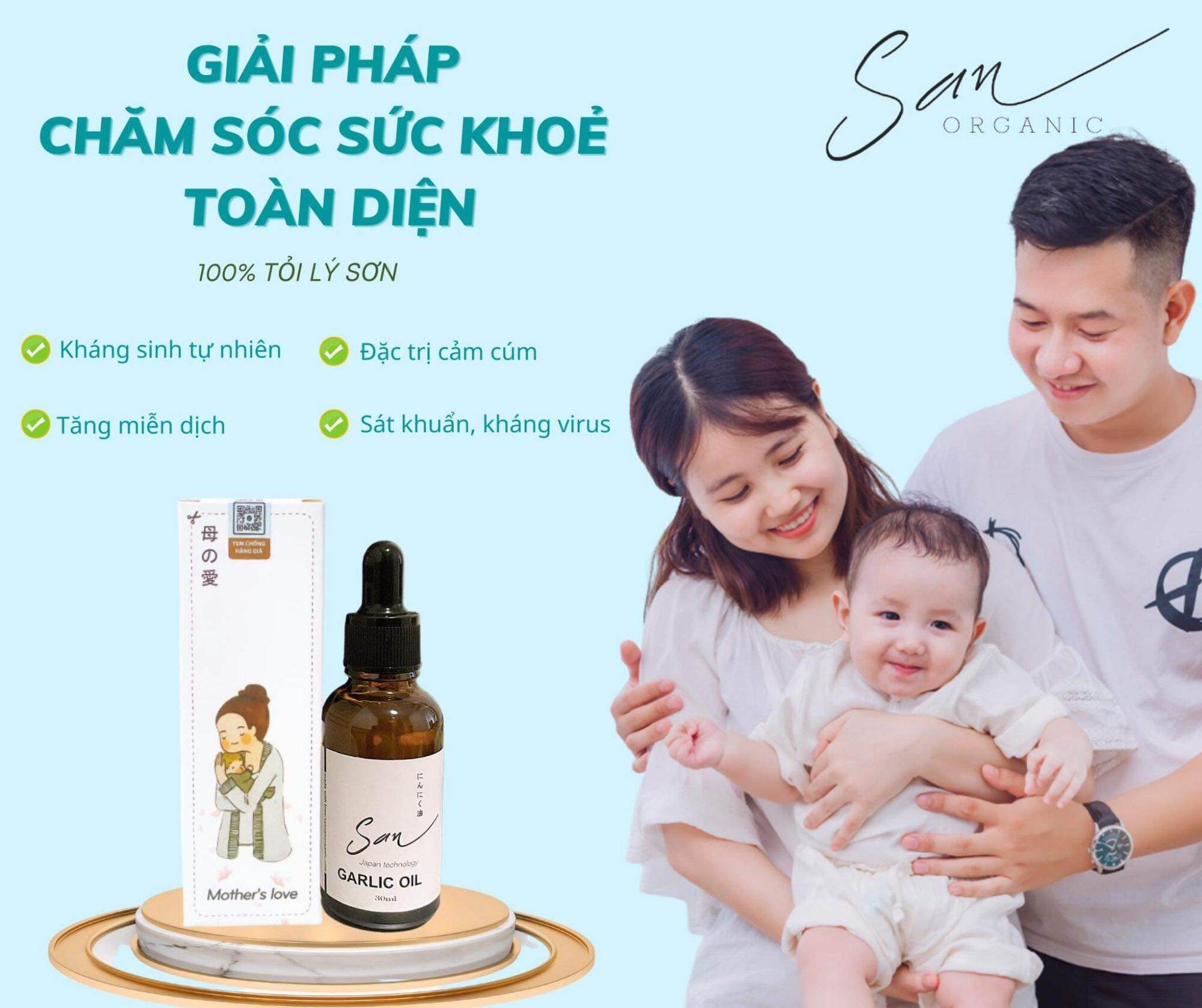 Tinh dầu tỏi San organic 30ml