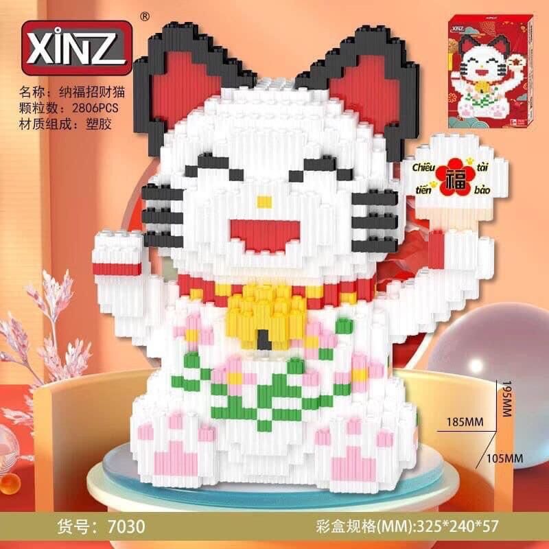 Mô hình lắp ghép Mèo thần tài