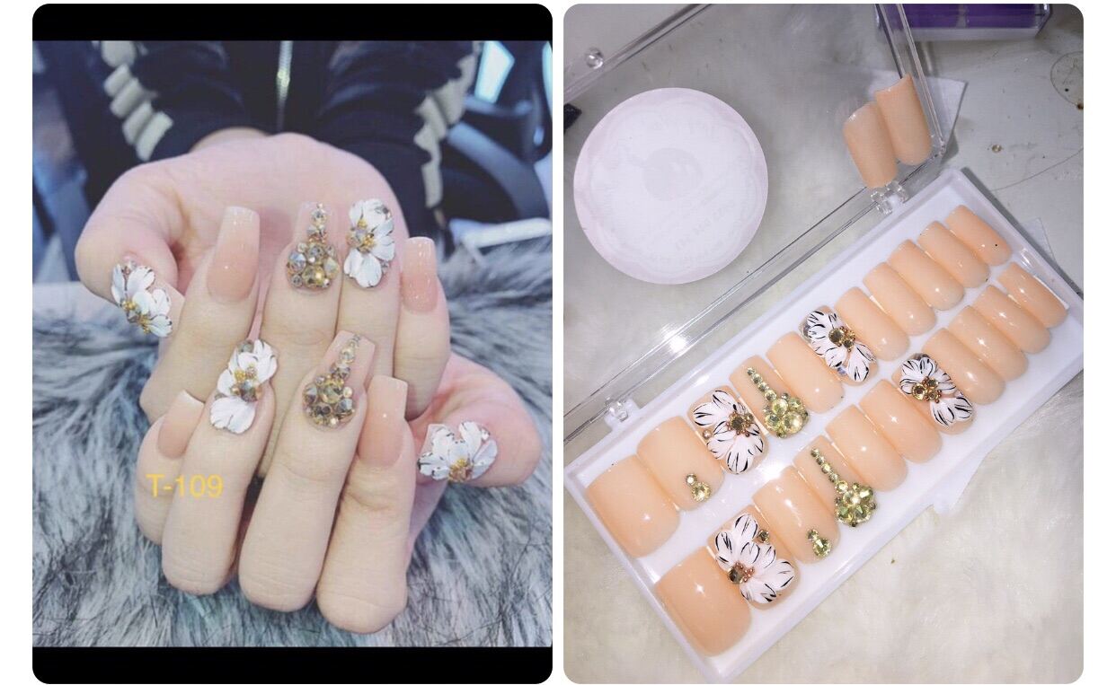 ( Freeship + Tặng Kèm Keo Và Dũa) V3 Móng Tay Giả Dán Thiết Kế/ Nailbox