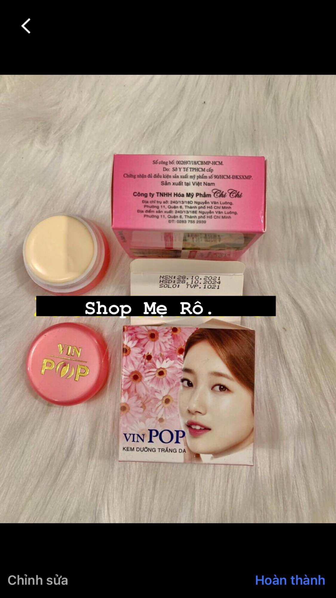 lẻ 1 hủ kem pop chi chi trắng da hủ 4gram (hàng việt nam)
