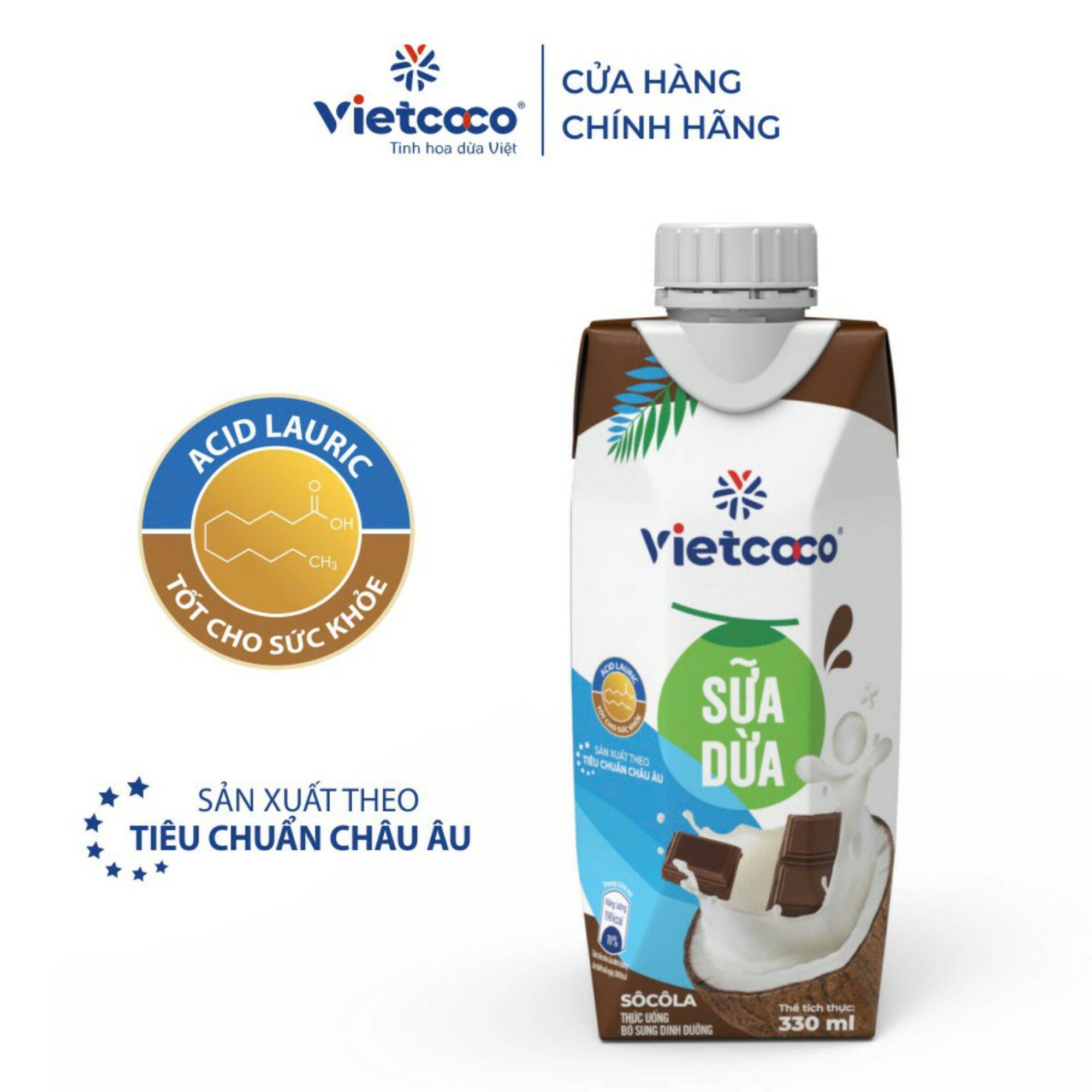 1 Hộp sữa dừa socola vietcoco, Date mới (hộp giấy 330ml)