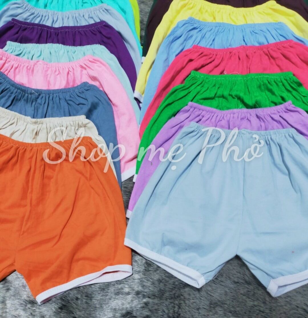 [ẢNH THẬT] Combo 10 quần đùi thun viền cho bé 5-14kg