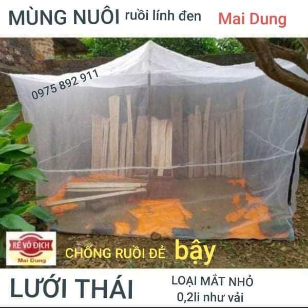 Mùng nuôi ruồi lính đen - 3x2x2