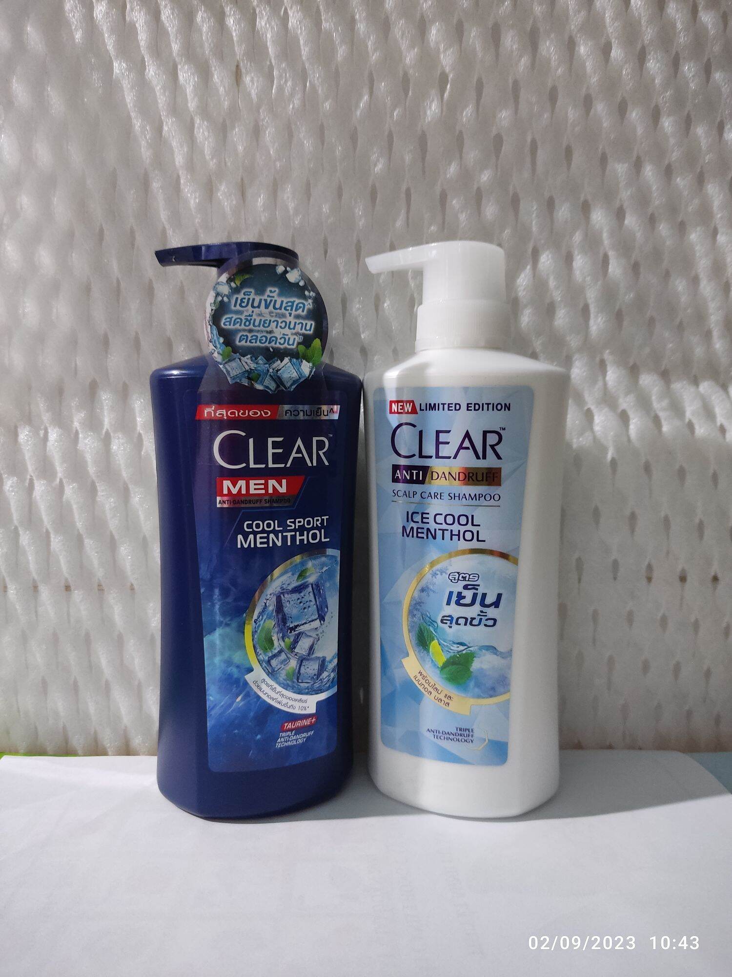 (Combo 2 chai) Dầu gội đầu clear thái lan bạc hà và Clear men
