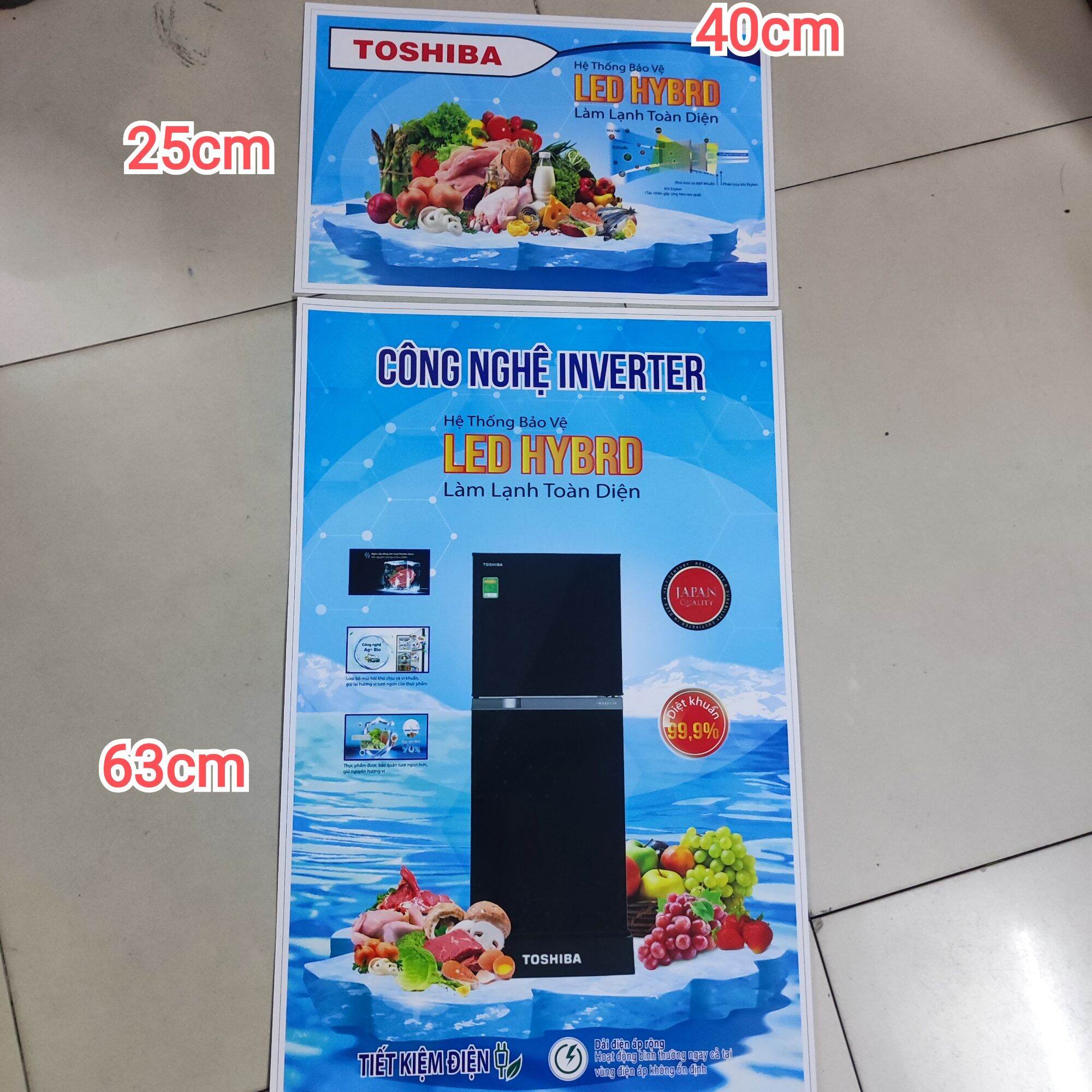 Tem dán tủ lạnh Toshiba