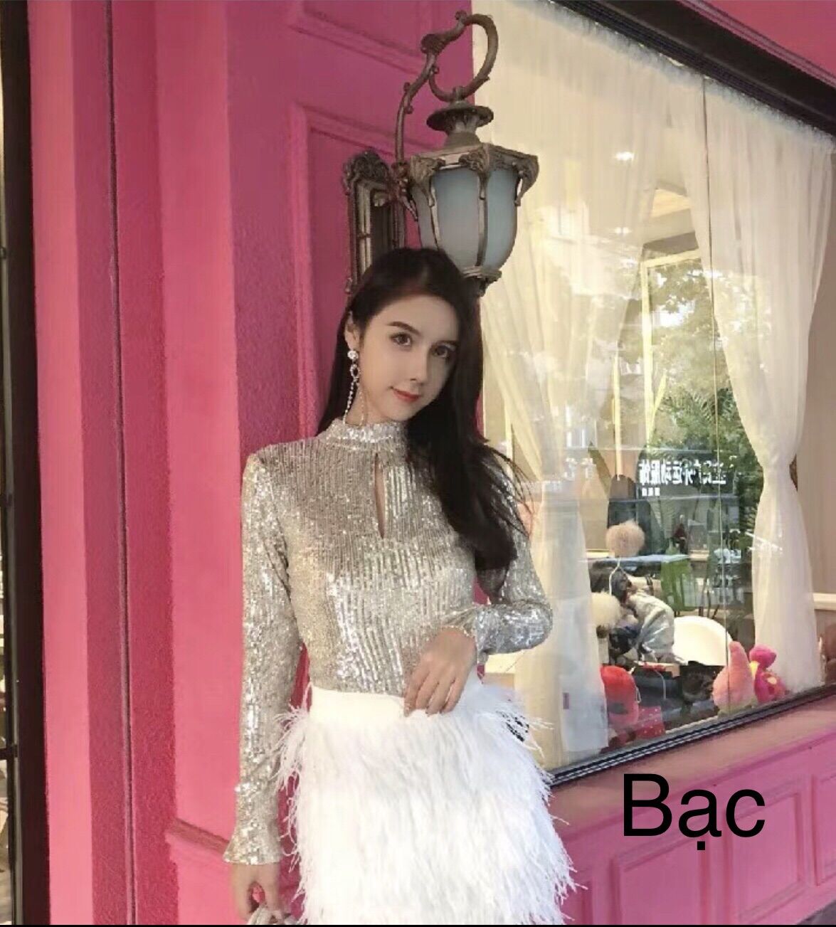 Áo kim sa cổ giọt lệ